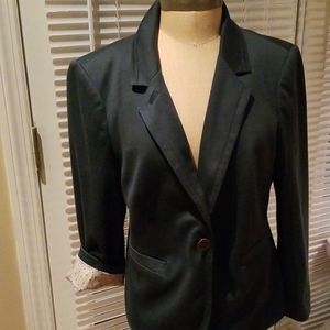 Green 3/4 sleeve blazer